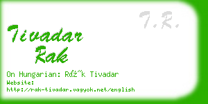 tivadar rak business card